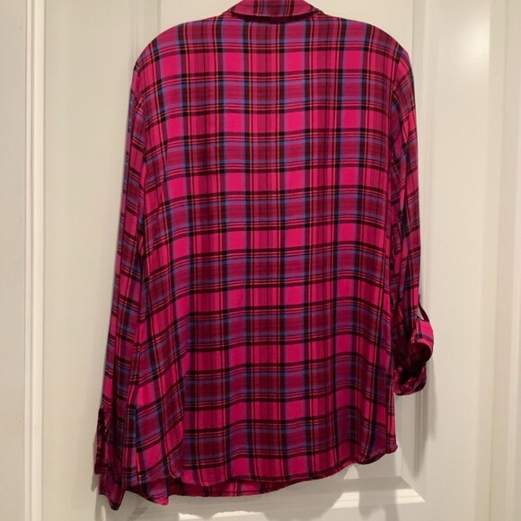 Splendid Tunic Top, pink & black, size medium - Picture 2 of 6